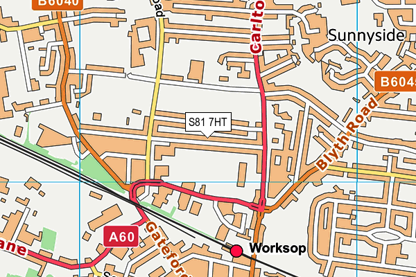 S81 7HT map - OS VectorMap District (Ordnance Survey)