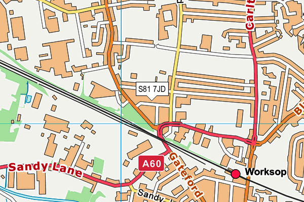 S81 7JD map - OS VectorMap District (Ordnance Survey)