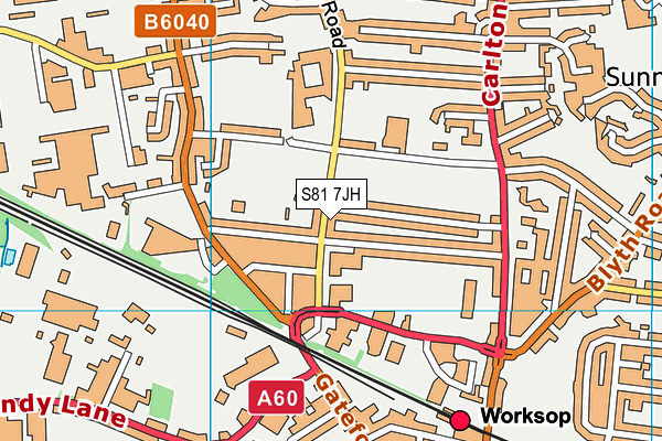 S81 7JH map - OS VectorMap District (Ordnance Survey)