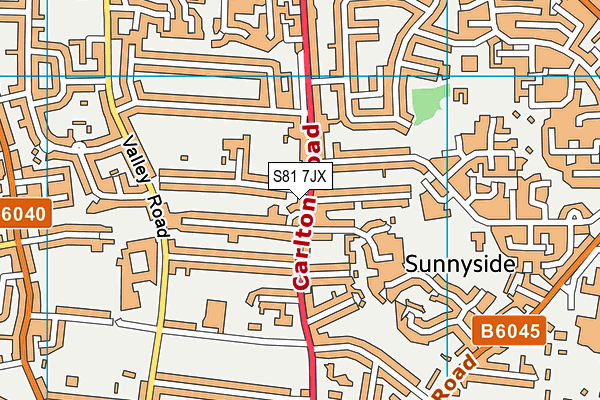 S81 7JX map - OS VectorMap District (Ordnance Survey)