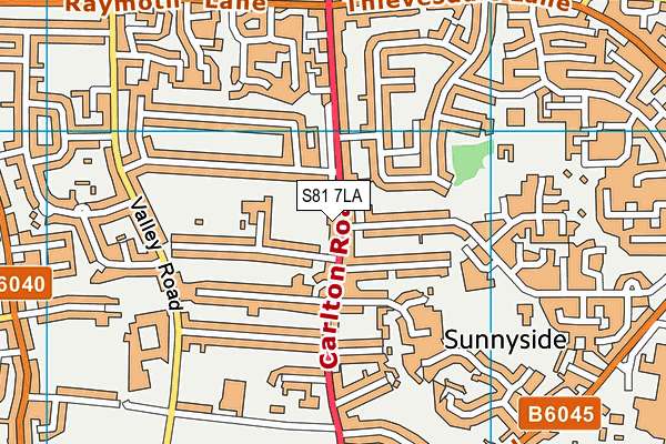 S81 7LA map - OS VectorMap District (Ordnance Survey)