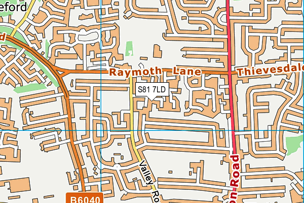 S81 7LD map - OS VectorMap District (Ordnance Survey)