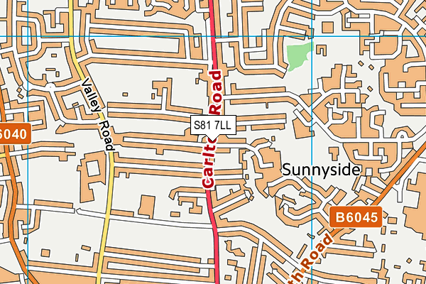 S81 7LL map - OS VectorMap District (Ordnance Survey)