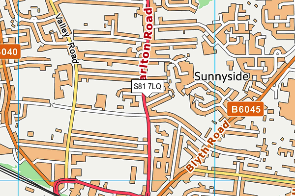 S81 7LQ map - OS VectorMap District (Ordnance Survey)