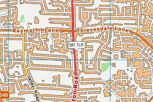 S81 7LR map - OS VectorMap District (Ordnance Survey)