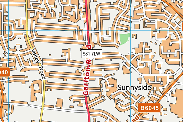 S81 7LW map - OS VectorMap District (Ordnance Survey)