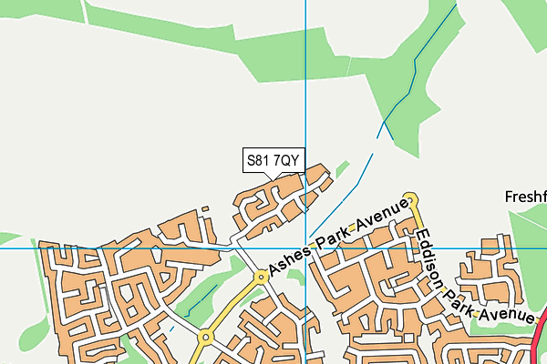 S81 7QY map - OS VectorMap District (Ordnance Survey)