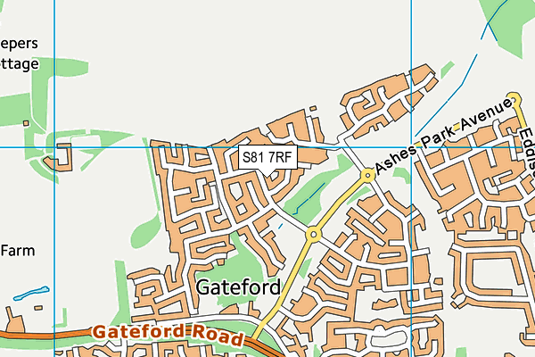 S81 7RF map - OS VectorMap District (Ordnance Survey)