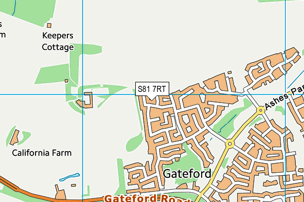 S81 7RT map - OS VectorMap District (Ordnance Survey)