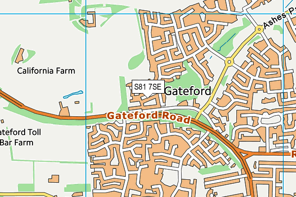 S81 7SE map - OS VectorMap District (Ordnance Survey)