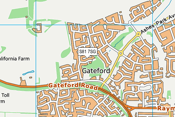 S81 7SG map - OS VectorMap District (Ordnance Survey)