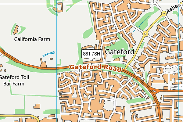 S81 7SH map - OS VectorMap District (Ordnance Survey)