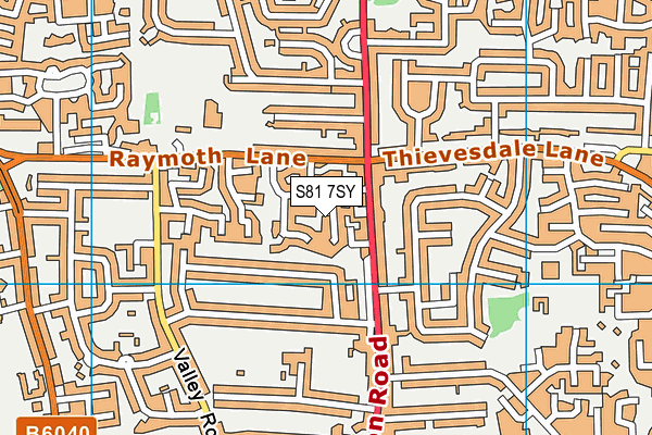 S81 7SY map - OS VectorMap District (Ordnance Survey)