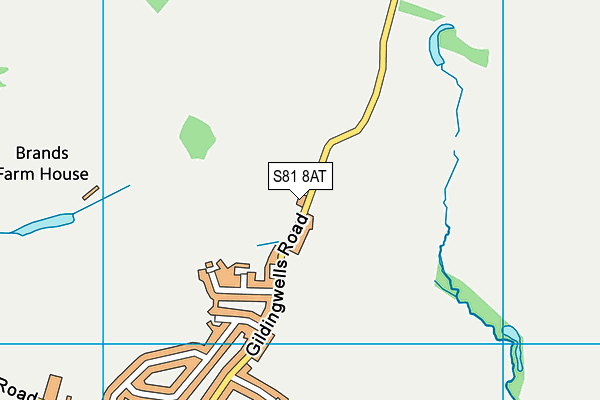 S81 8AT map - OS VectorMap District (Ordnance Survey)