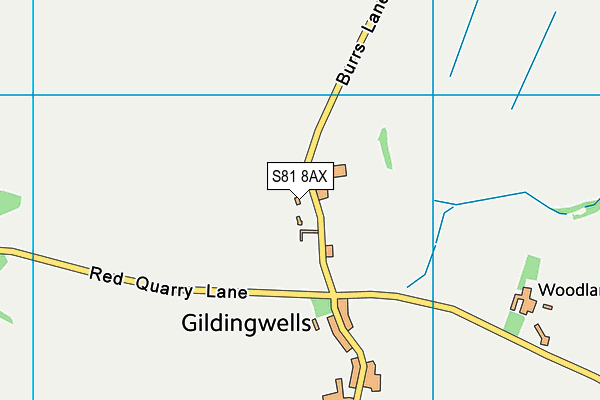 S81 8AX map - OS VectorMap District (Ordnance Survey)