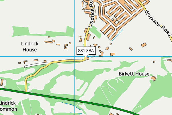 S81 8BA map - OS VectorMap District (Ordnance Survey)