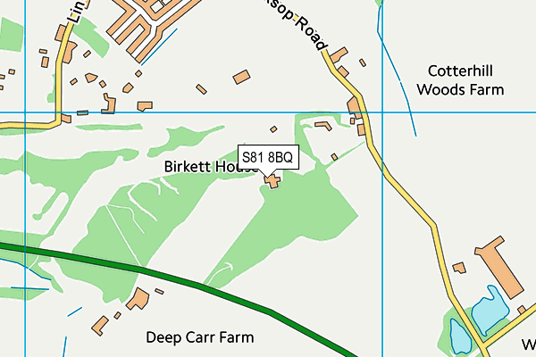 S81 8BQ map - OS VectorMap District (Ordnance Survey)