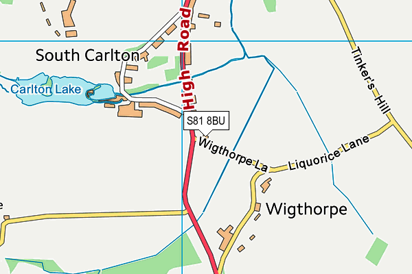 S81 8BU map - OS VectorMap District (Ordnance Survey)