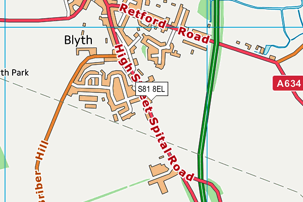 S81 8EL map - OS VectorMap District (Ordnance Survey)