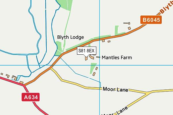 S81 8EX map - OS VectorMap District (Ordnance Survey)