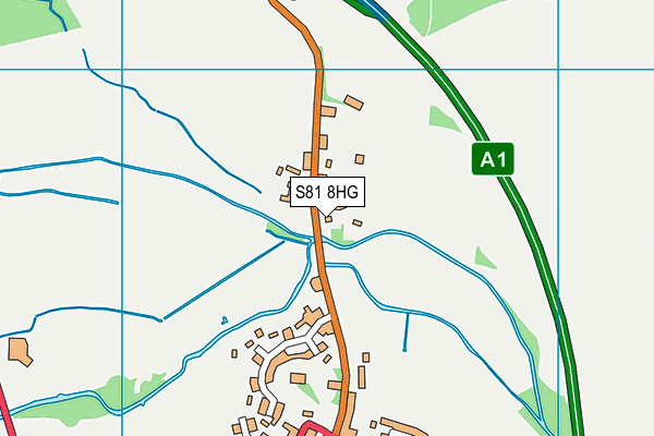 S81 8HG map - OS VectorMap District (Ordnance Survey)