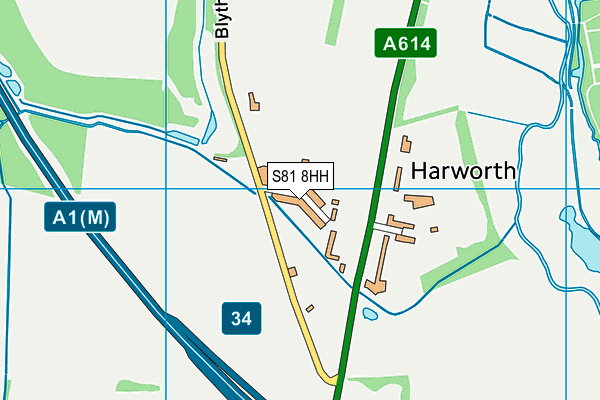 S81 8HH map - OS VectorMap District (Ordnance Survey)