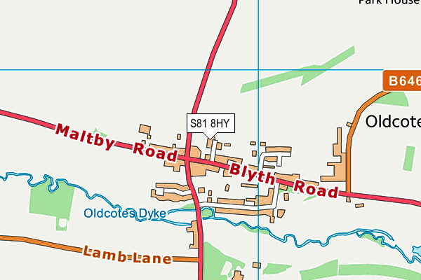 S81 8HY map - OS VectorMap District (Ordnance Survey)