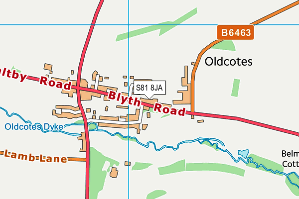S81 8JA map - OS VectorMap District (Ordnance Survey)