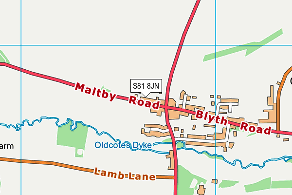 S81 8JN map - OS VectorMap District (Ordnance Survey)