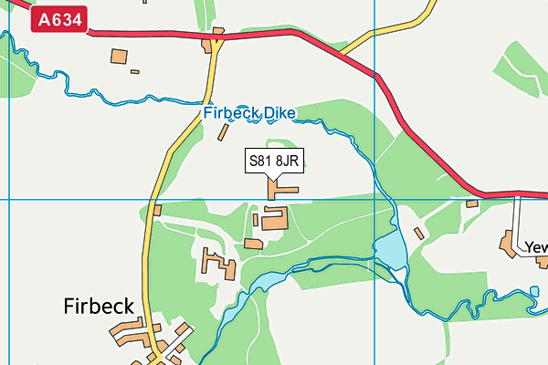 S81 8JR map - OS VectorMap District (Ordnance Survey)