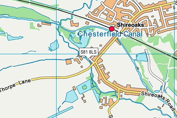 S81 8LS map - OS VectorMap District (Ordnance Survey)