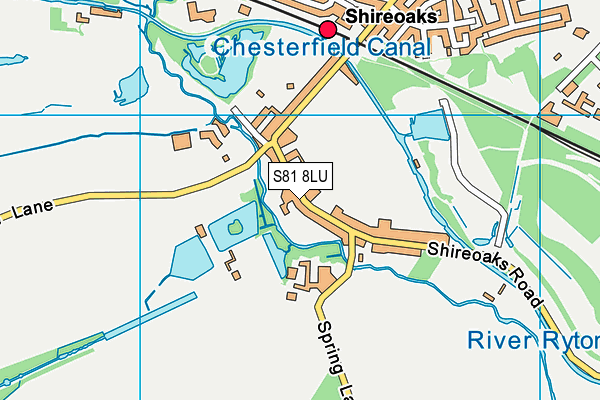 S81 8LU map - OS VectorMap District (Ordnance Survey)