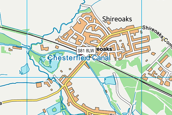 S81 8LW map - OS VectorMap District (Ordnance Survey)