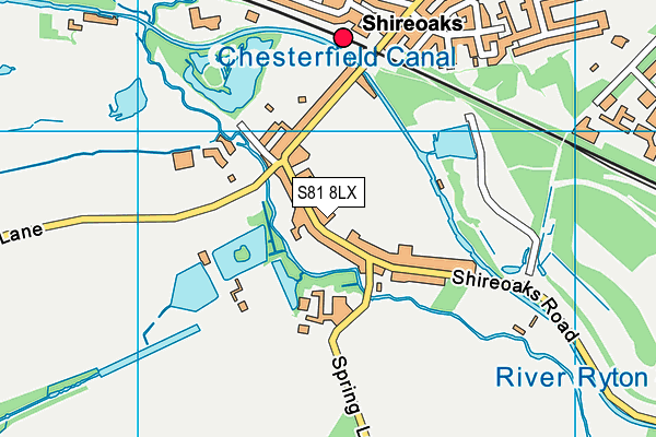 S81 8LX map - OS VectorMap District (Ordnance Survey)