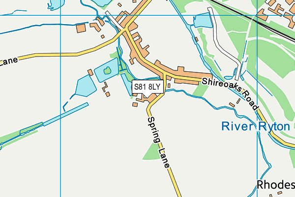 S81 8LY map - OS VectorMap District (Ordnance Survey)