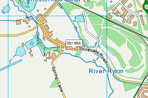 S81 8NA map - OS VectorMap District (Ordnance Survey)