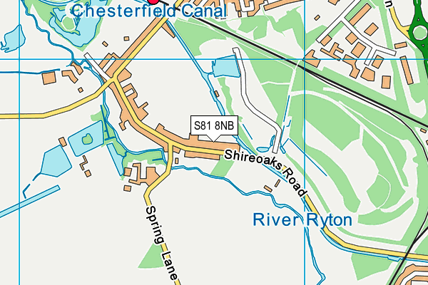 S81 8NB map - OS VectorMap District (Ordnance Survey)