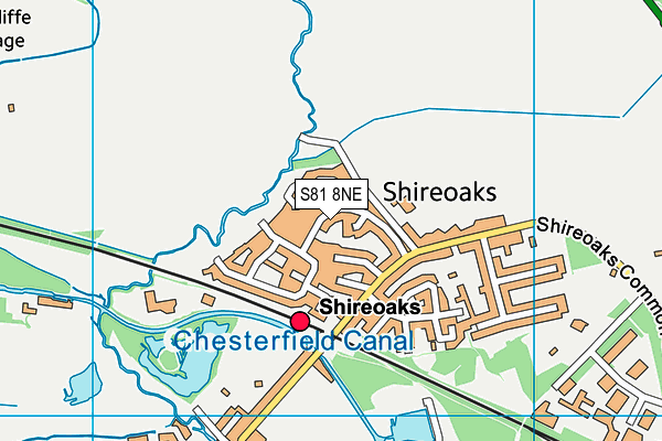 S81 8NE map - OS VectorMap District (Ordnance Survey)