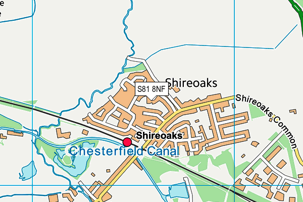 S81 8NF map - OS VectorMap District (Ordnance Survey)