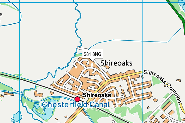 S81 8NG map - OS VectorMap District (Ordnance Survey)