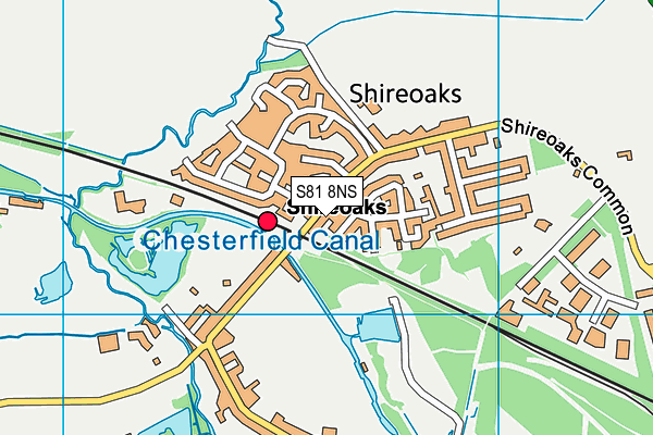 S81 8NS map - OS VectorMap District (Ordnance Survey)
