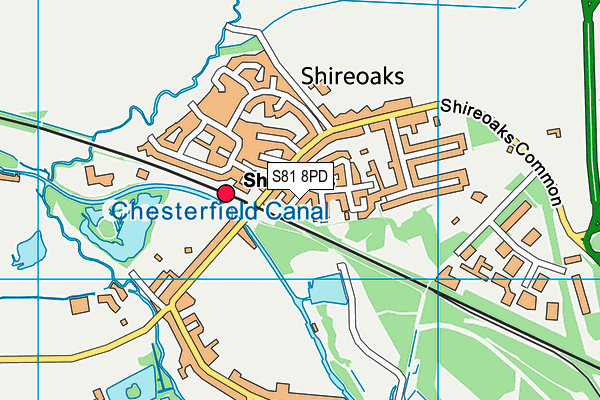 S81 8PD map - OS VectorMap District (Ordnance Survey)