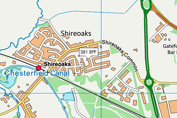 S81 8PF map - OS VectorMap District (Ordnance Survey)