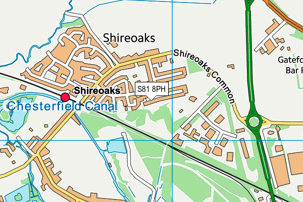 S81 8PH map - OS VectorMap District (Ordnance Survey)