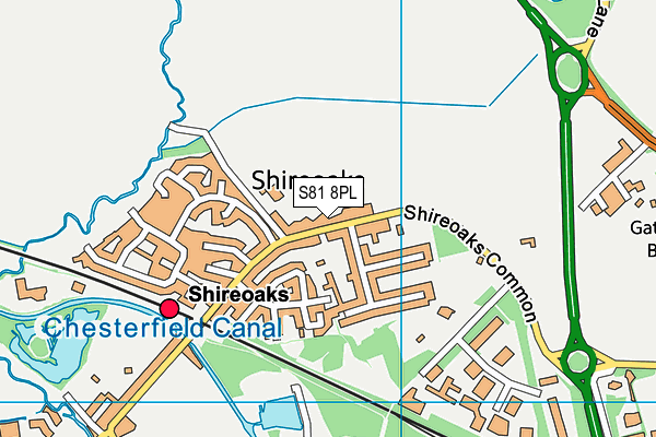 S81 8PL map - OS VectorMap District (Ordnance Survey)