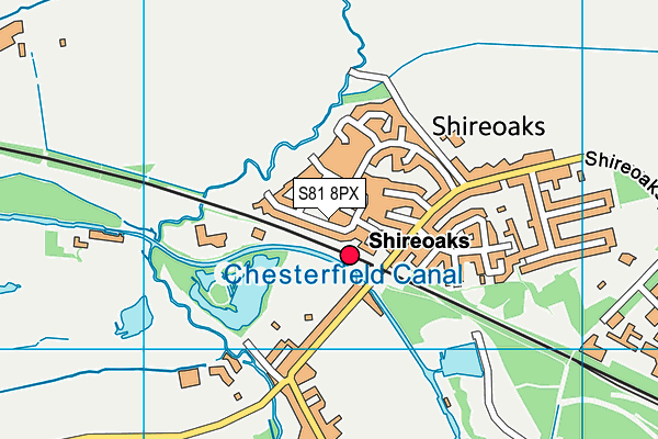 S81 8PX map - OS VectorMap District (Ordnance Survey)