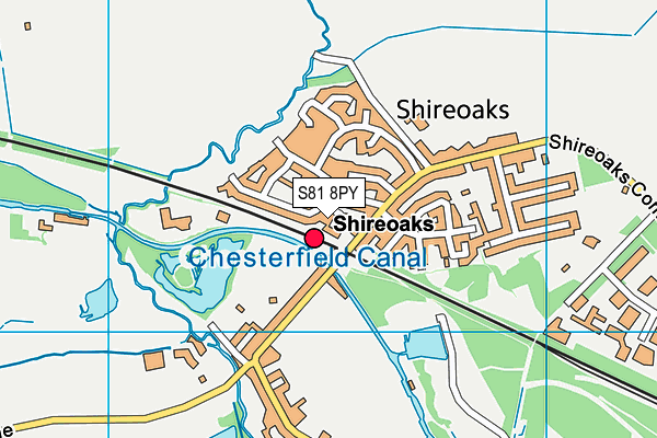 S81 8PY map - OS VectorMap District (Ordnance Survey)