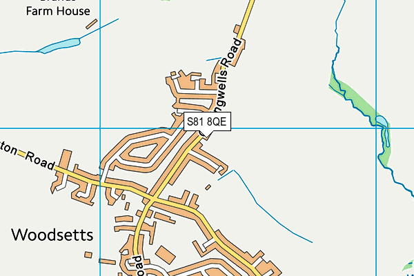 S81 8QE map - OS VectorMap District (Ordnance Survey)