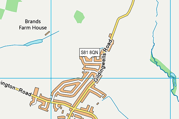S81 8QN map - OS VectorMap District (Ordnance Survey)