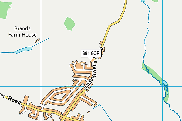 S81 8QP map - OS VectorMap District (Ordnance Survey)